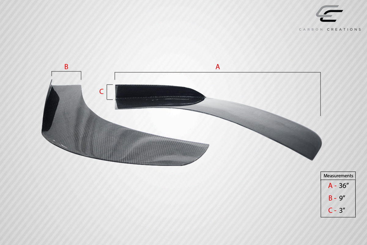 Universal Carbon Creations Front Splitters - 2 Piece