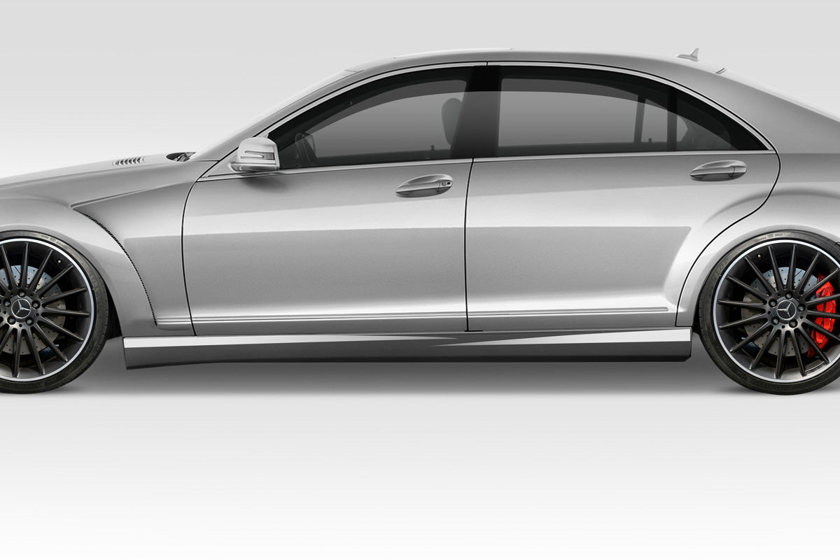 2007-2013 Mercedes S Class W221 Duraflex Black Series Look Kit - 6 Piece - Includes Black Series Look Front Bumper (113882) Black Series Look Front Fenders (113883) Black Series Look Rear Bumper (113884) S65 Look Side Skirts Rocker Panels (107202)