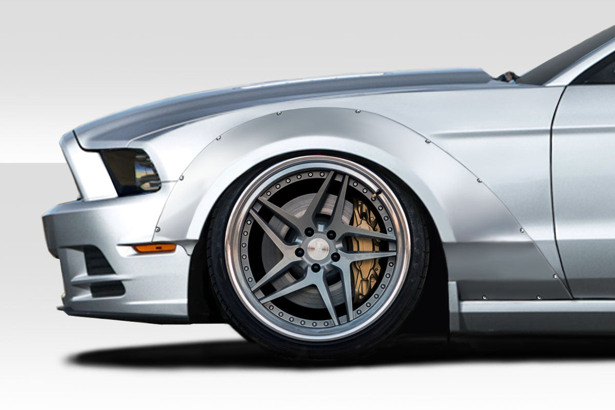 2010-2014 Ford Mustang Duraflex Circuit Wide Body Kit - 4 Piece - Includes Circuit 75 MM Front Fender Flares (112623) Circuit 75 MM Rear Fender Flares (112624)