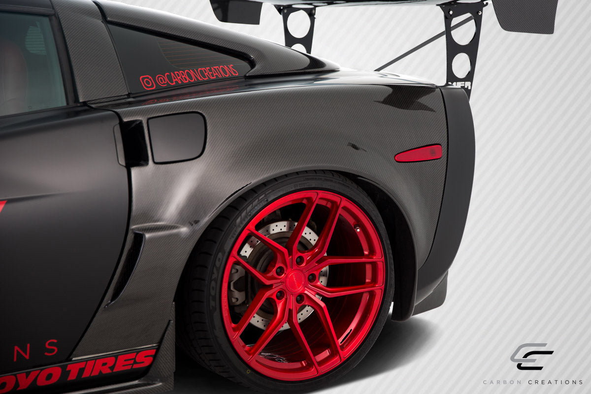2005-2013 Chevrolet Corvette C6 Carbon Creations ZR1 Look Rear Fenders - 2 Piece