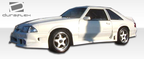 1987-1993 Ford Mustang Duraflex GTX Body Kit - 4 Piece - Includes GTX Front Bumper Cover (100743) GTX Rear Bumper Cover (100744) GTX Side Skirts Rocker Panels (100745)