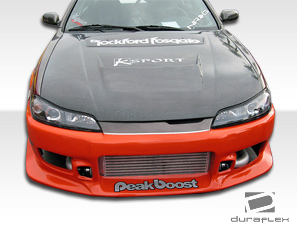 1989-1994 Nissan 240SX S13 Duraflex Silvia S15 Conversion C-1 Kit - 4 Piece - Includes C-1 Front Bumper Cover (102151) S15 OEM Fiberglass Hood (100889) S15 OEM Fenders (100879)