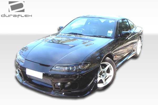 1989-1994 Nissan 240SX S13 Duraflex Silvia S15 Conversion C-1 Kit - 4 Piece - Includes C-1 Front Bumper Cover (102151) S15 OEM Fiberglass Hood (100889) S15 OEM Fenders (100879)