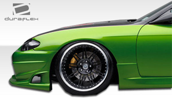 1989-1994 Nissan 240SX S13 Duraflex Silvia S15 Conversion C-1 Kit - 4 Piece - Includes C-1 Front Bumper Cover (102151) S15 OEM Fiberglass Hood (100889) S15 OEM Fenders (100879)