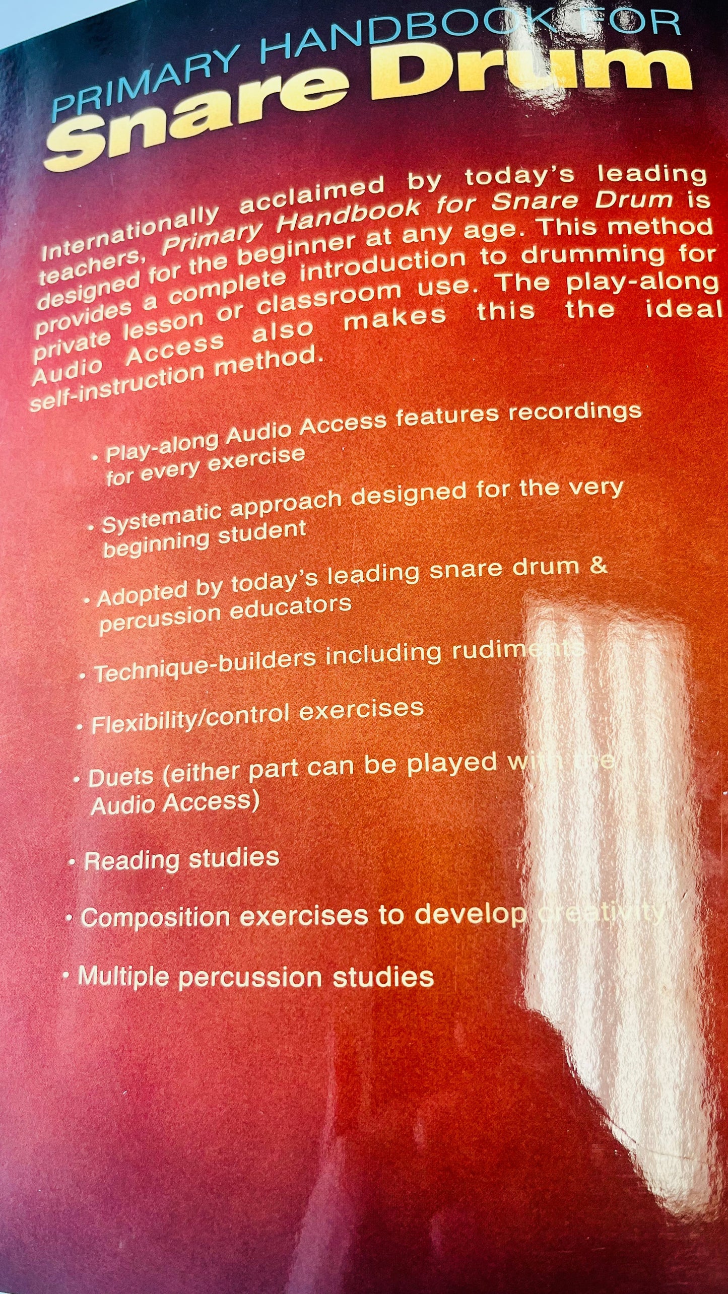 Primary Handbook For Snare Drum - Garwood Whaley with Audio Access