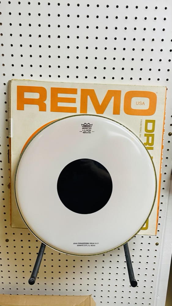 15" Remo CS White Drumhead - Top Black Dot CS021510
