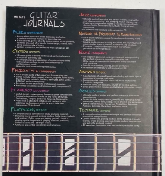 Mel Bay - Guitar Journals - Mastering The Fingerboard - Reading Book