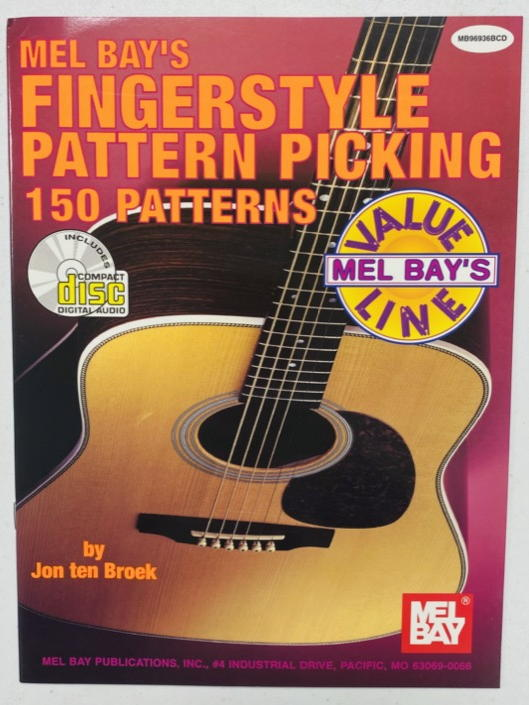 Mel Bay - Fingerstyle Pattern Picking: 150 Patterns - Jon ten Broek - Book+CD