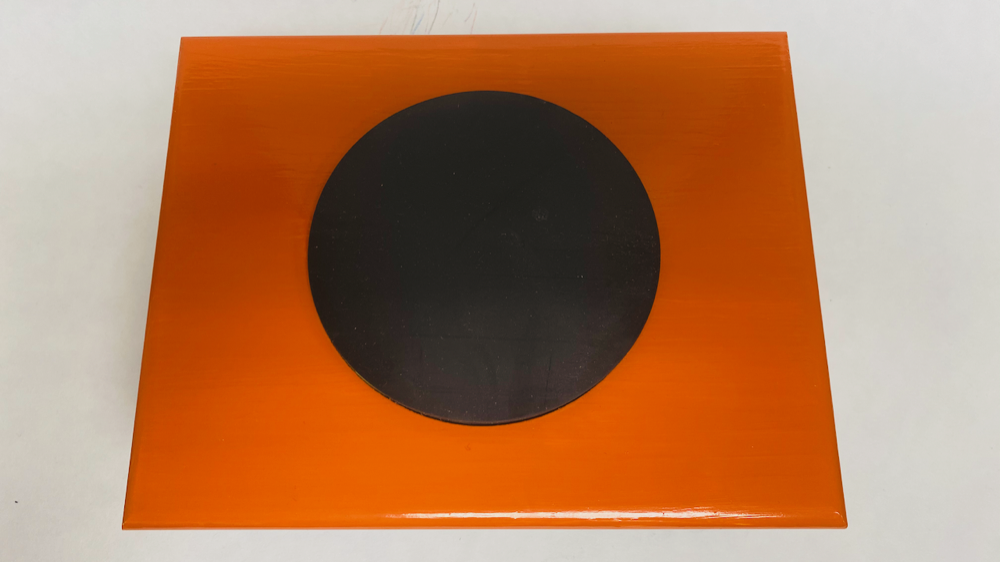 FM Dynamics Drum Practice Pad - Flat - Orange, Silver & Black