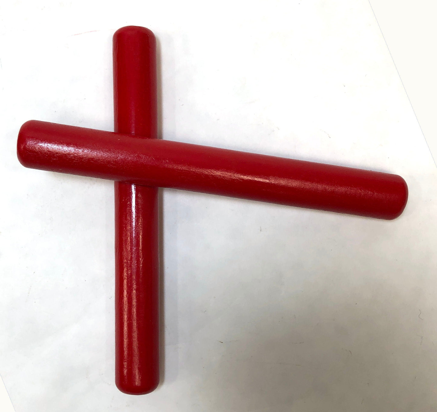 Wood Claves - Matched Pair - Deep Red