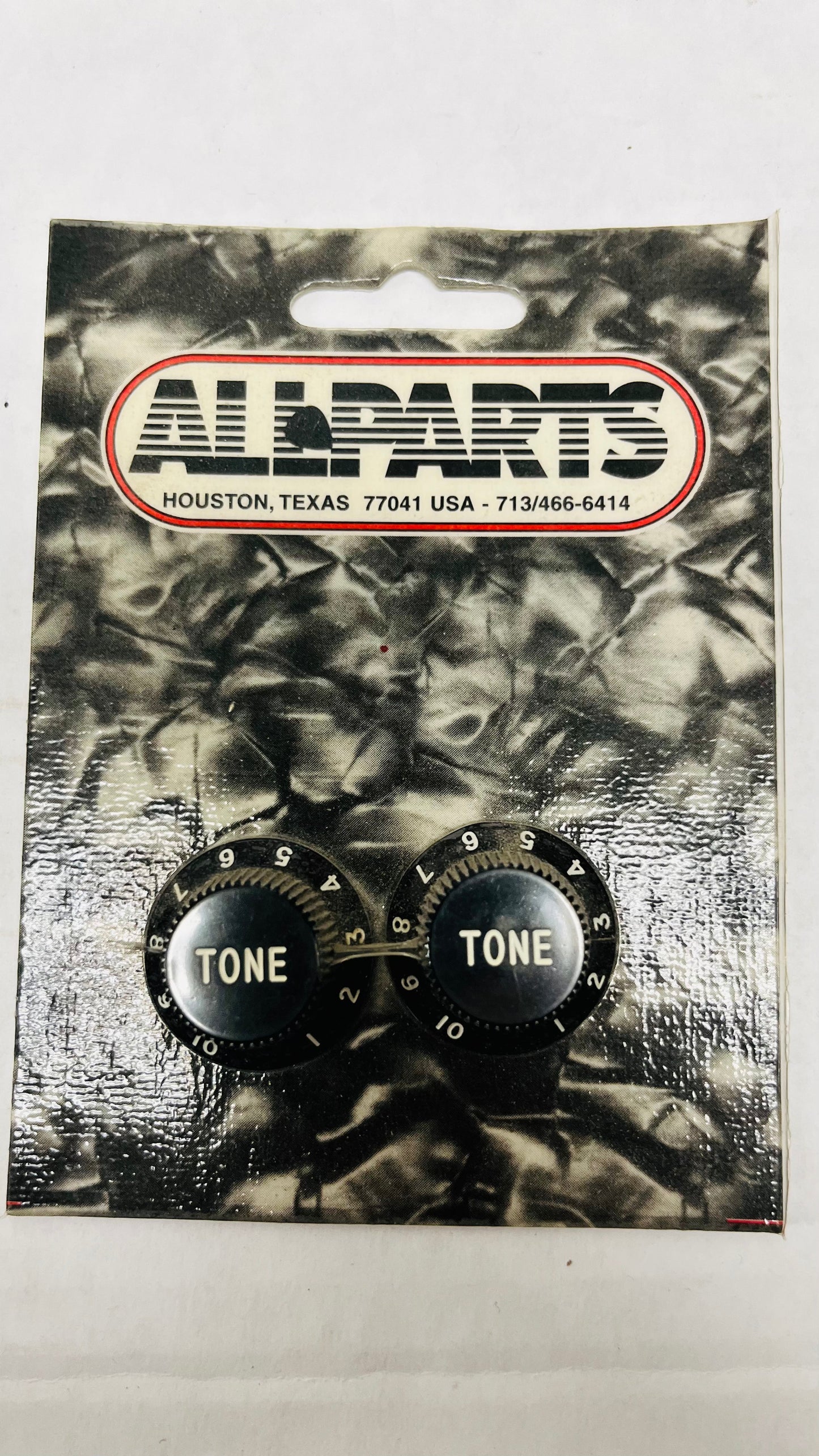 AllParts - Set of 2 Guitar Tone Knobs for Stratocaster - Black PK0153