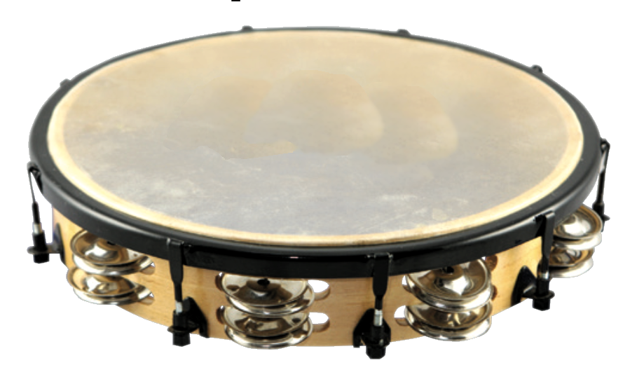 FM - 10 inch Tuneable Tambourine with Calf Skin Head