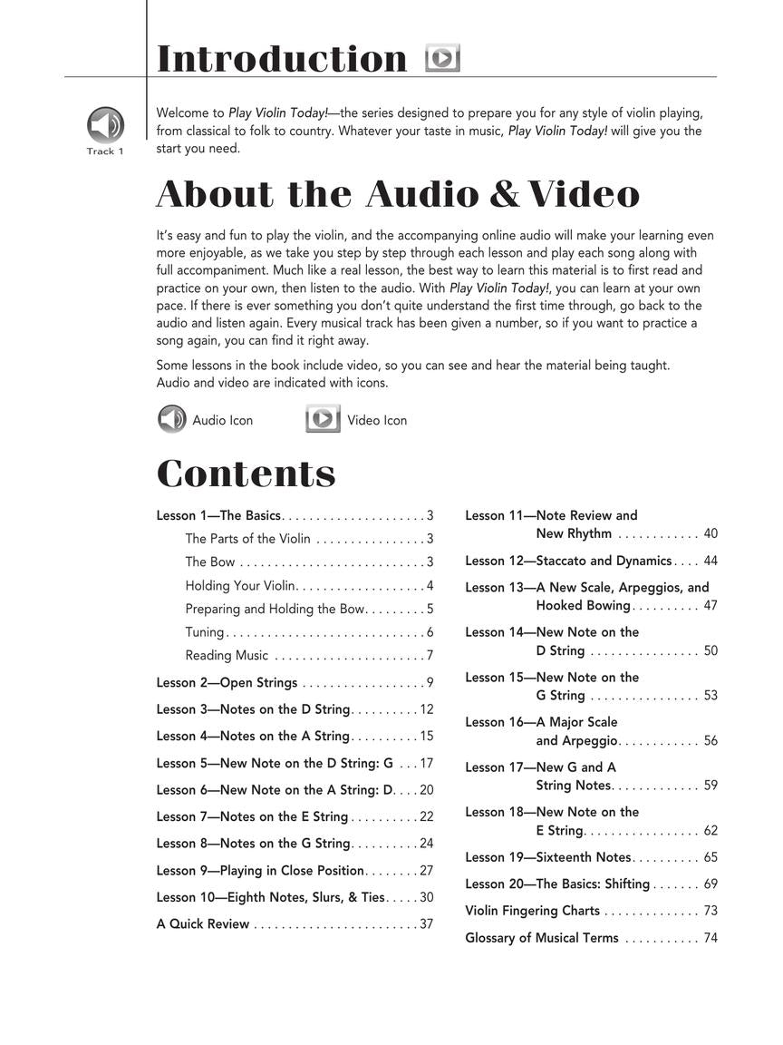 Play Violin Today! - A Complete Guide to the Basics.