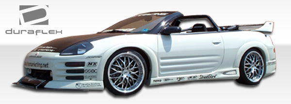 2003-2005 Mitsubishi Eclipse Duraflex Shine Flared Body Kit - 4 Piece - Includes Shine Flared Front Lip Under Spoiler Air Dam (100482) Shine Flared Rear Lip Under Spoiler Air Dam (100125) Shine Flared Side Skirts Rocker Panels (100126)