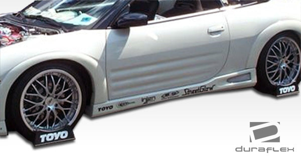 2003-2005 Mitsubishi Eclipse Duraflex Shine Flared Body Kit - 4 Piece - Includes Shine Flared Front Lip Under Spoiler Air Dam (100482) Shine Flared Rear Lip Under Spoiler Air Dam (100125) Shine Flared Side Skirts Rocker Panels (100126)
