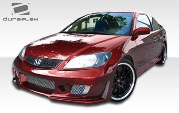 2001-2003 Honda Civic 2DR Duraflex B-2 Body Kit - 4 Piece - Includes B-2 Front Bumper Cover (100247), B-2 Rear Bumper Cover (100227), B-2 Side Skirts Rocker Panels (100228).