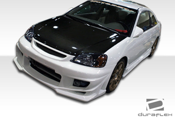 2004-2005 Honda Civic 2DR Duraflex Bomber Body Kit - 4 Piece - Includes Bomber Front Bumper Cover (100557) Bomber Rear Bumper Cover (100230) Bomber Side Skirts Rocker Panels (100231)
