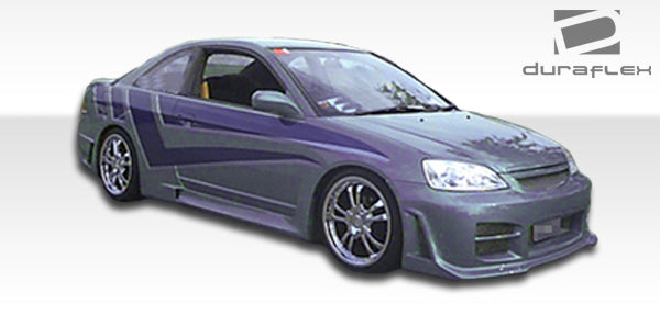 2001-2003 Honda Civic 2DR Duraflex R34 Body Kit - 4 Piece - Includes R34 Front Bumper Cover (100256) R34 Rear Bumper Cover (100239) R34 Side Skirts Rocker Panels (100240)