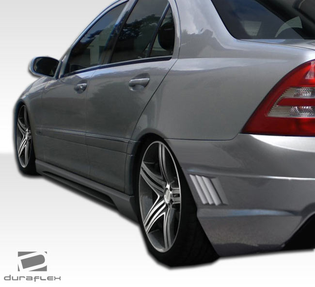 2001-2007 Mercedes C Class W203 Duraflex W-1 Body Kit - 7 Piece - Includes W-1 Front Bumper Cover (107134) W-1 Side Skirts Rocker Panels (107135) W-1 Rear Bumper Cover (107136) W-1 Fenders (108246) W-1 Hood (108247)