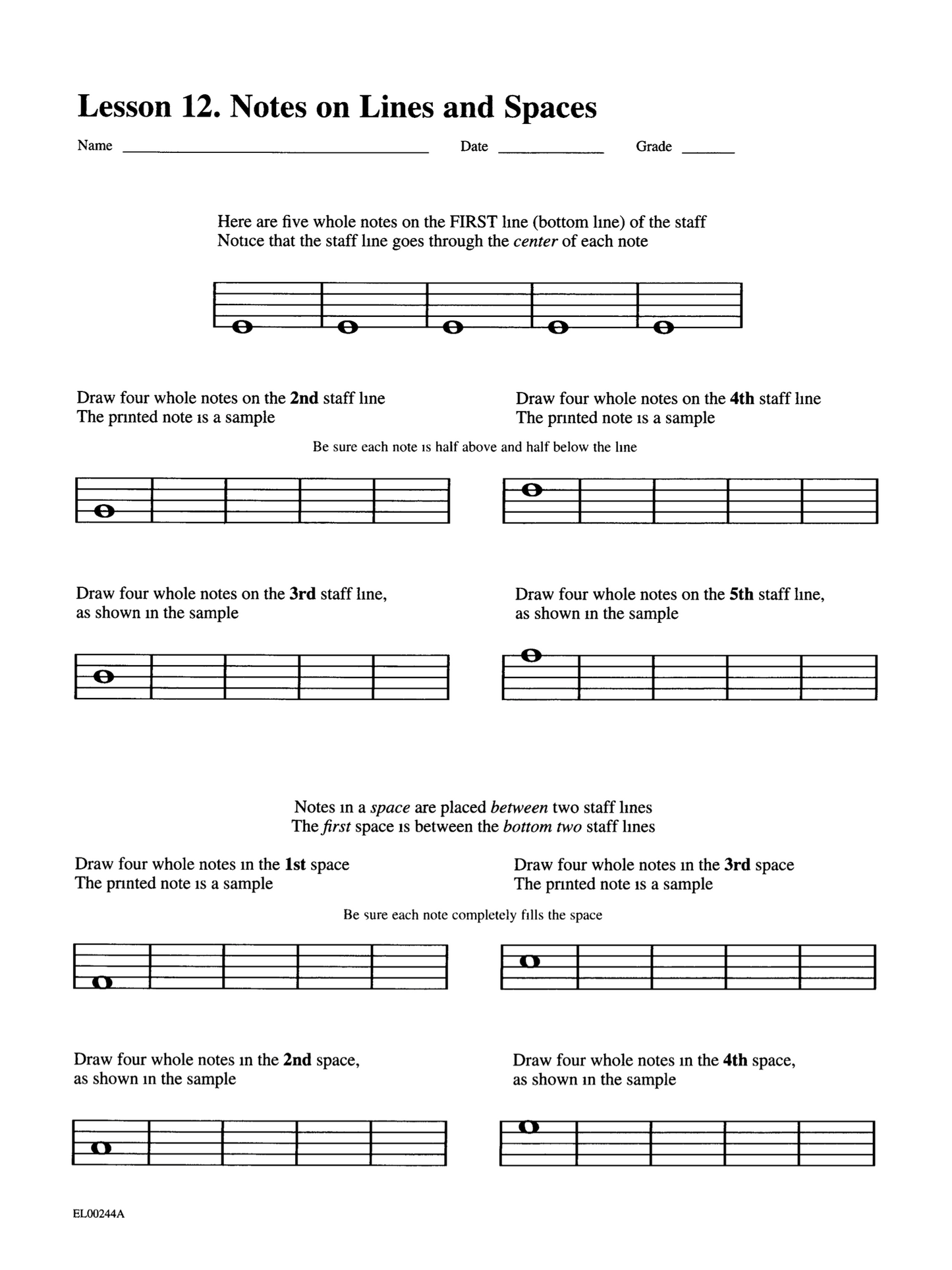 John W Schaum - Theory Lessons - Book 1