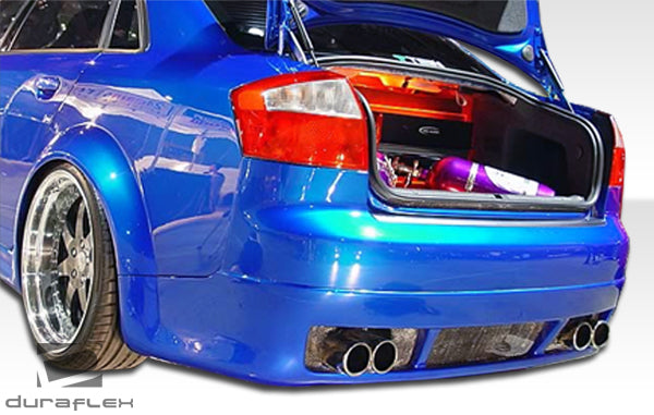 2002-2005 Audi A4 B6 Duraflex RS4 Body Kit (euro spec) - 4 Piece - Includes RS4 Style Front Bumper Cover (100291) R-1 Rear Under Spoiler Air Dam (100289) and R-1 Side Skirts Rocker Panels (100290)
