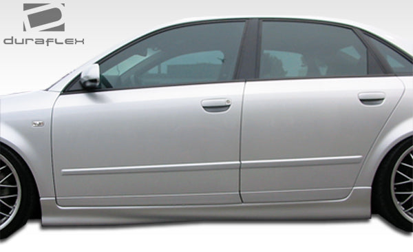 2002-2005 Audi A4 B6 Duraflex RS4 Body Kit (euro spec) - 4 Piece - Includes RS4 Style Front Bumper Cover (100291) R-1 Rear Under Spoiler Air Dam (100289) and R-1 Side Skirts Rocker Panels (100290)