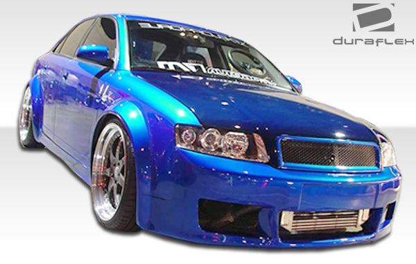 2002-2005 Audi A4 B6 Duraflex RS4 Body Kit (euro spec) - 4 Piece - Includes RS4 Style Front Bumper Cover (100291) R-1 Rear Under Spoiler Air Dam (100289) and R-1 Side Skirts Rocker Panels (100290)