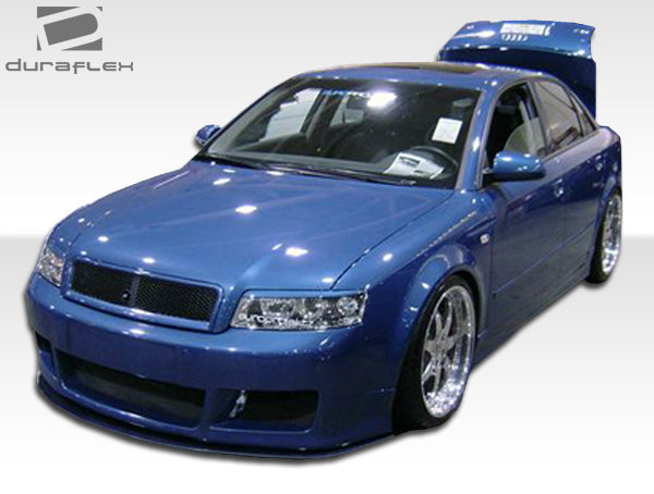 2002-2005 Audi A4 B6 Duraflex RS4 Body Kit (euro spec) - 4 Piece - Includes RS4 Style Front Bumper Cover (100291) R-1 Rear Under Spoiler Air Dam (100289) and R-1 Side Skirts Rocker Panels (100290)