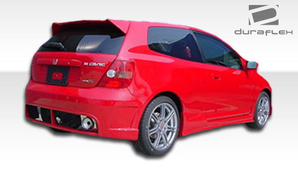 2002-2005 Honda Civic Si HB Duraflex JDM Buddy Body Kit - 4 Piece - Includes JDM Buddy Front Bumper Cover (100443) JDM Buddy Rear Bumper Cover (100444) JDM Buddy Side Skirts Rocker Panels (100445)