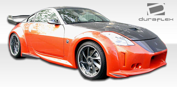 2003-2008 Nissan 350Z Z33 Duraflex Vader 3 Body Kit - 4 Piece - Includes Vader 3 Wide Body Front Bumper Cover (102263) Vader 3 Wide Body Rear Bumper Cover (102265) Vader 3 Wide Body Side Skirts Rocker Panels (102264)