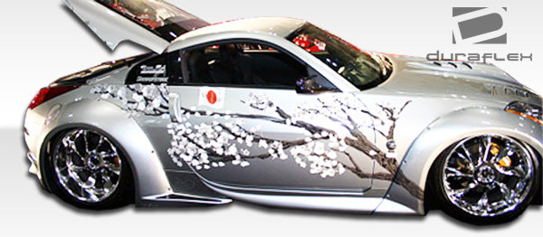 2003-2008 Nissan 350Z Z33 Duraflex Vader 3 Body Kit - 4 Piece - Includes Vader 3 Wide Body Front Bumper Cover (102263) Vader 3 Wide Body Rear Bumper Cover (102265) Vader 3 Wide Body Side Skirts Rocker Panels (102264)