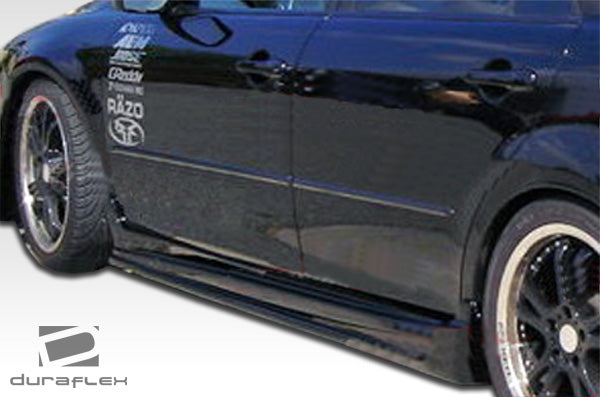 2003-2008 Mazda 6 Duraflex Skylark Body Kit - 4 Piece - Includes Skylark Front Bumper Cover (104489) Bomber Rear Bumper Cover (103305) Bomber Side Skirts Rocker Panels (103306)