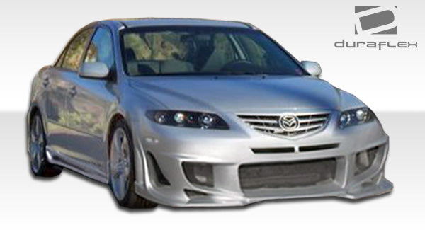 2003-2008 Mazda 6 Duraflex Bomber Body Kit - 4 Piece - Includes Bomber Front Bumper Cover (103304) Bomber Rear Bumper Cover (103305) Bomber Side Skirts Rocker Panels (103306)