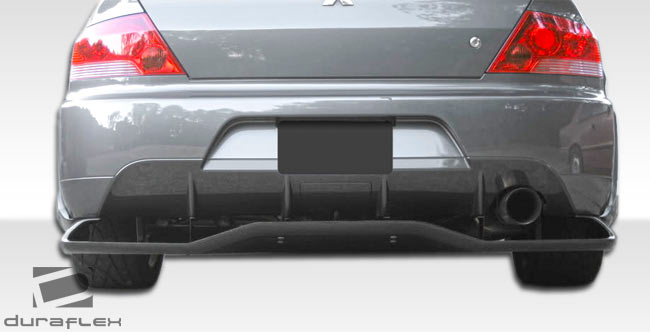 2003-2006 Mitsubishi Lancer Evolution 8 9 Duraflex VT-X Wide Body Rear Lip Under Spoiler Air Dam with Diffuser - 1 Piece