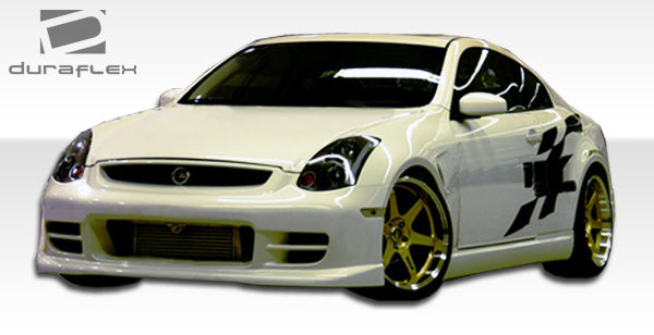 2003-2007 Infiniti G Coupe G35 Duraflex Type G Body Kit - 4 Piece - Includes Type G Front Bumper Cover (100460) I-Spec Rear Lip Under Spoiler Air Dam (100462) I-Spec Side Skirts Rocker Panels (100463)