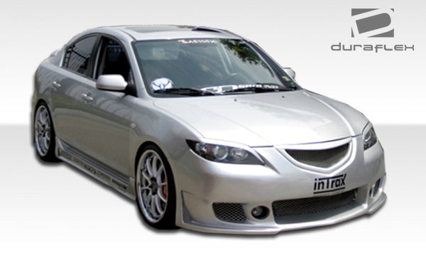 2004-2008 Mazda 3 4DR Duraflex B-2 Body Kit - 4 Piece - Includes B-2 Front Bumper Cover (100562) B-2 Rear Bumper Cover (100563) B-2 Side Skirts Rocker Panels (100564)
