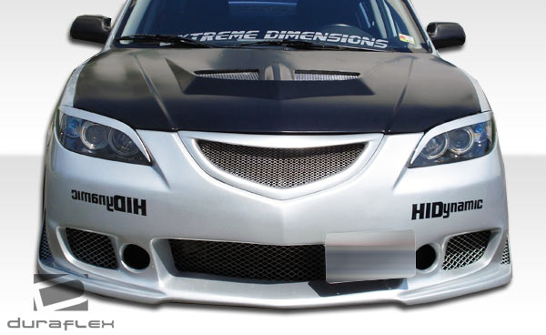 2004-2008 Mazda 3 4DR Duraflex B-2 Body Kit - 4 Piece - Includes B-2 Front Bumper Cover (100562) B-2 Rear Bumper Cover (100563) B-2 Side Skirts Rocker Panels (100564)