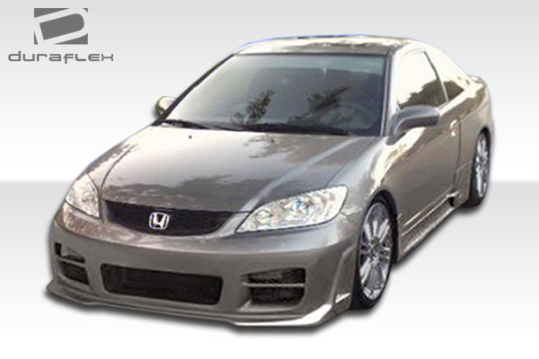 2004-2005 Honda Civic 4DR Duraflex R34 Body Kit - 4 Piece - Includes R34 Front Bumper Cover (102433) R34 Rear Bumper Cover (100245) R34 Side Skirts Rocker Panels (100246)