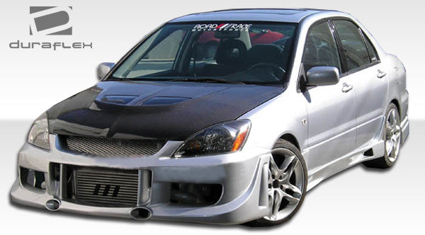 2004-2007 Mitsubishi Lancer Duraflex G-Speed Body Kit - 4 Piece - Includes G-Speed Front Bumper Cover (103976) Walker Side Skirts Rocker Panels (100577) Walker Rear Bumper Cover (100576)