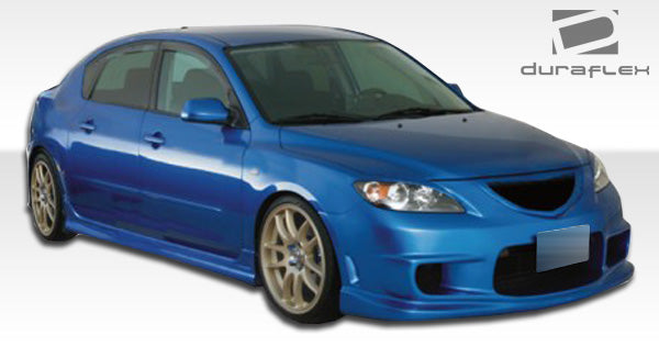 2004-2009 Mazda 3 4DR Duraflex I-Spec Body Kit - 6 Piece - Includes I-Spec Front Bumper Cover (104479) I-Spec Rear Bumper Cover (104480) I-Spec Side Skirts Rocker Panels (104481) I-Spec Grille (104482) I-Spec Rear Wing Trunk Lid Spoiler (104483)