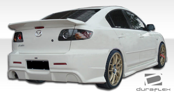 2004-2009 Mazda 3 4DR Duraflex I-Spec Body Kit - 6 Piece - Includes I-Spec Front Bumper Cover (104479) I-Spec Rear Bumper Cover (104480) I-Spec Side Skirts Rocker Panels (104481) I-Spec Grille (104482) I-Spec Rear Wing Trunk Lid Spoiler (104483)