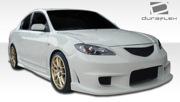 2004-2009 Mazda 3 4DR Duraflex K-2 Body Kit - 4 Piece - Includes K-2 Front Bumper Cover (104902) I-Spec Rear Bumper Cover (104480) I-Spec Side Skirts Rocker Panels (104481)