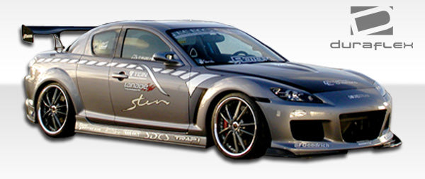 2009-2011 Mazda RX-8 Duraflex M-1 Speed Body Kit - 4 Piece - Includes M-1 Speed Front Bumper Cover (108512) M-1 Speed Side Skirts Rocker Panels (100584) GT Competition Rear Bumper Cover (100580)