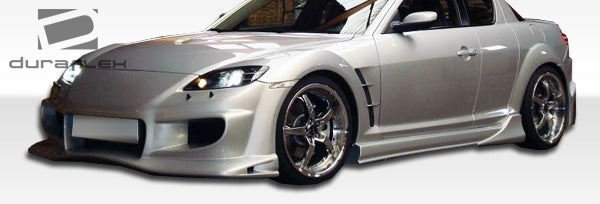 2004-2008 Mazda RX-8 Duraflex Vader Body Kit - 4 Piece - Includes Vader Front Bumper Cover (100589) Vader Rear Bumper Cover (100590) Vader Side Skirts Rocker Panels (100591)