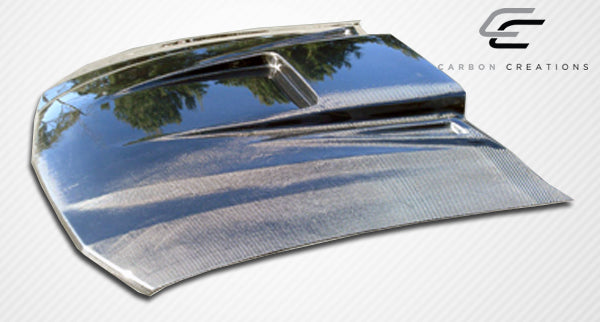 2005-2009 Ford Mustang Carbon Creations Spyder3 Hood - 1 Piece