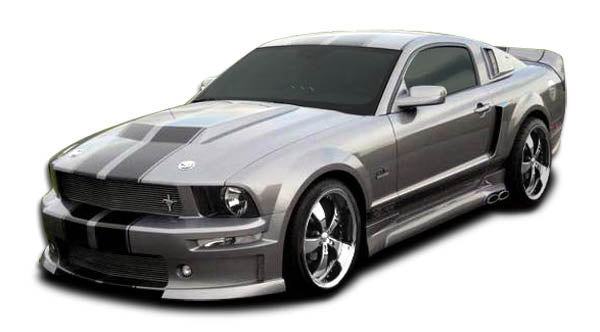 2005-2009 Ford Mustang Duraflex CVX Body Kit - 4 Piece - Includes CVX Front Bumper Cover (104847) CVX Rear Lip Under Spoiler Air Dam (104920) CVX Side Skirts Rocker Panels (104921)
