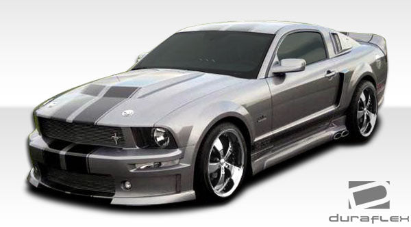 2005-2009 Ford Mustang Duraflex CVX Body Kit - 4 Piece - Includes CVX Front Bumper Cover (104847) CVX Rear Lip Under Spoiler Air Dam (104920) CVX Side Skirts Rocker Panels (104921)
