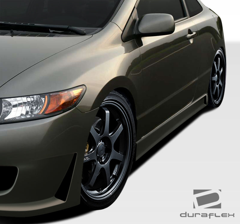 2006-2011 Honda Civic 2DR Duraflex B-2 Body Kit - 4 Piece - Includes B-2 Front Bumper Cover (106855) B-2 Side Skirts Rocker Panels (106856) B-2 Rear Bumper Cover (106857)