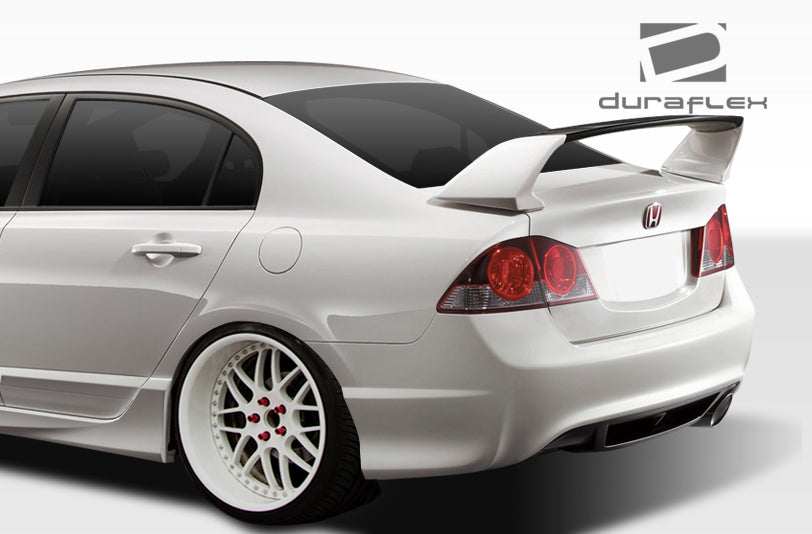 2006-2011 Honda Civic 4DR Duraflex Type R Rear End Conversion Kit - 3 Piece - Includes Type R Conversion Rear Bumper Cover (107738) Type R Conversion Trunk (108064)