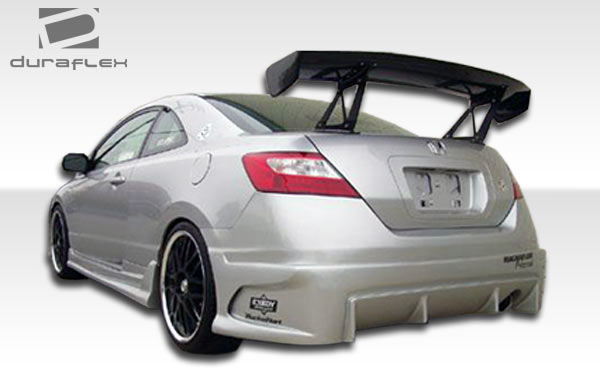 2006-2011 Honda Civic 2DR Duraflex Raven Body Kit - 4 Piece - Includes Raven Front Bumper Cover (103332) Raven Rear Bumper Cover (103333) Raven Side Skirts Rocker Panels (103334)